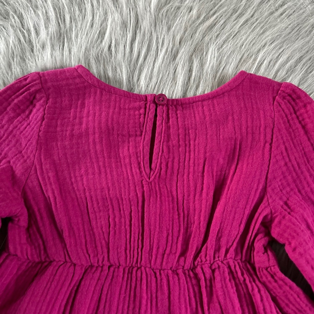 Wonder Nation Pink Woven Dress Baby Girls Size 12 Months NEW - Picture 6 of 6